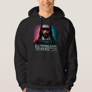 Veste À Capuche Vintage Cyberpunk Jésus Futuriste Religieux Chris
