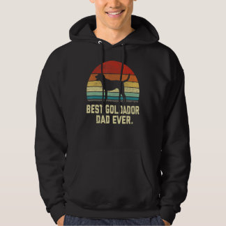Veste À Capuche Vintage Meilleur Goldador Papa Jamais Chien