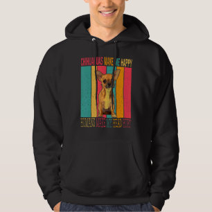 Veste À Capuche Vintage Retro Chihuahuas Rendre Heureux Les Humain