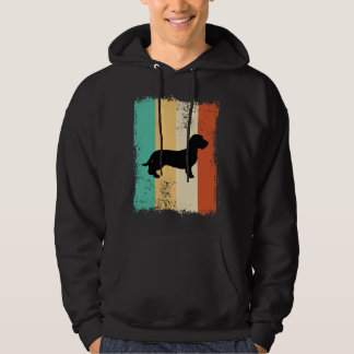 Veste À Capuche Vintage Retro Dachshund À poils durs