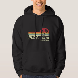 Veste À Capuche Vintage Retro Famille Vacances Costa Rica Pura Vid