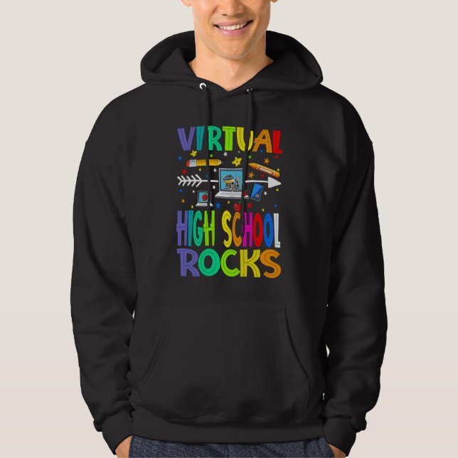 Veste À Capuche Virtual High School Rocks Back To School (Devant)