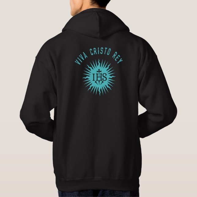 Veste À Capuche Viva Cristo Rey Catholique Cristeros Cadeau (Dos)
