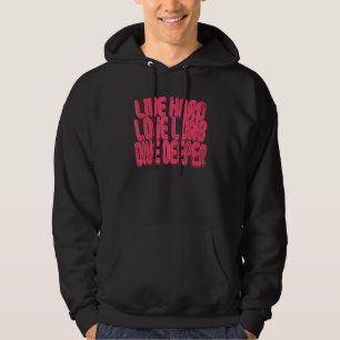 Veste À Capuche Vivez l'amour dur long plongée profonde