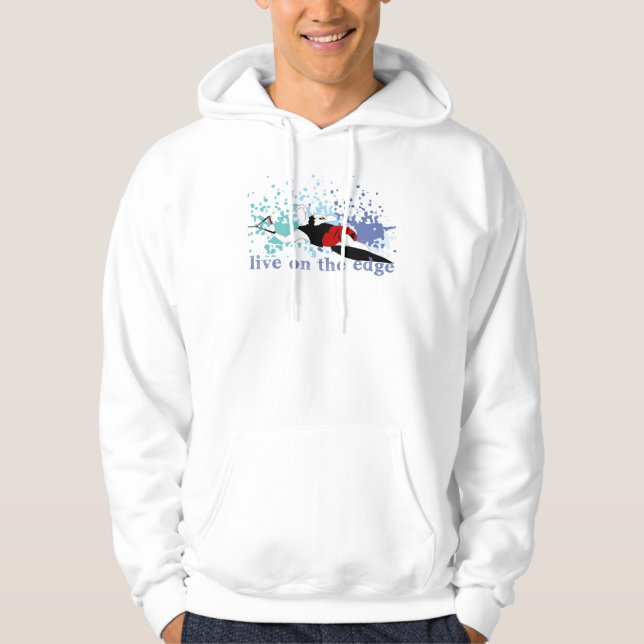 Veste À Capuche Vivez sur le sweatshirt de Waterski de slalom de (Devant)