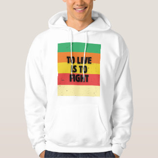 Veste À Capuche Vivre, c'est combattre - Retro Stripes Inspiration