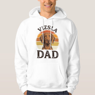 Veste À Capuche Vizsla Papa Gravure Vintage Dessin De Chien_1