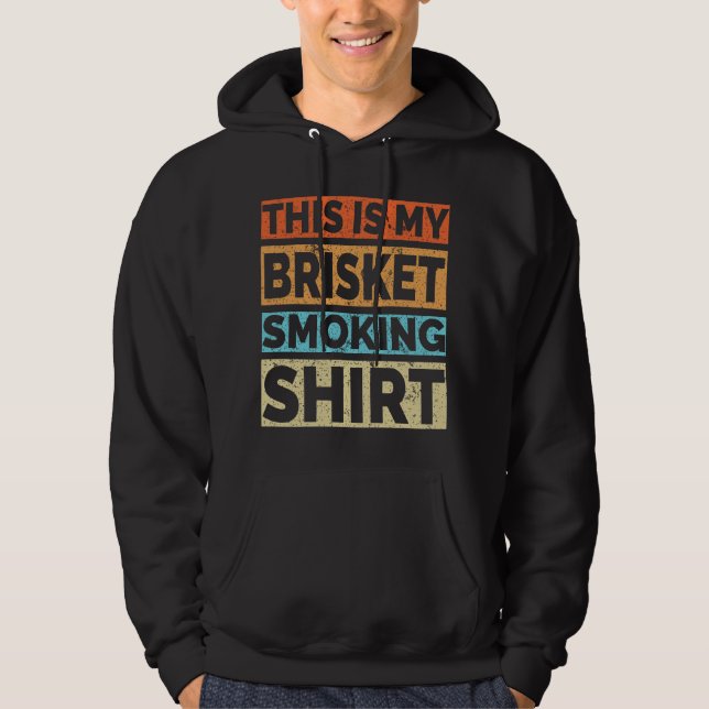 Veste À Capuche Voici Ma Chemise Fumeur Brisket - Drôle Barbecue P (Devant)