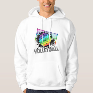 Veste À Capuche Volleyball Tie Dye Bleu Violet Filles Adolescentes