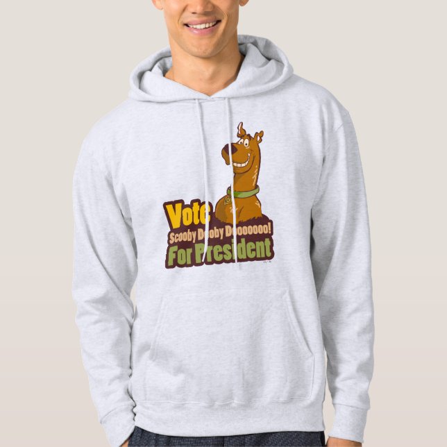 Veste À Capuche Vote de Scooby Dooby Doo pour le président (Devant)