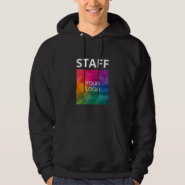 Veste À Capuche Votre entreprise Logo d'entreprise Ici Personnel d (Devant)