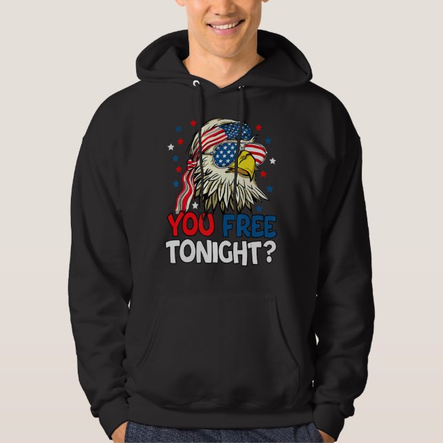 Veste À Capuche Vous Libérez Ce Soir Drapeau Américain Aigle Patri (Devant)