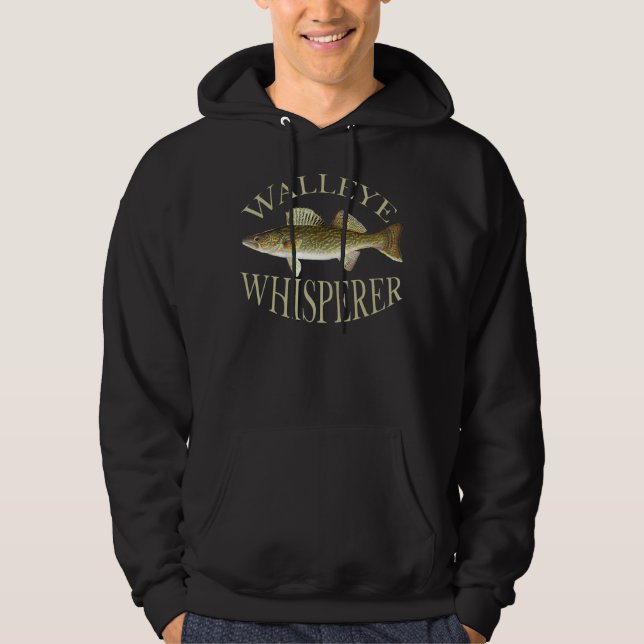 Veste À Capuche Walleye Whisperer Fish Illustration Art Fisherman (Devant)
