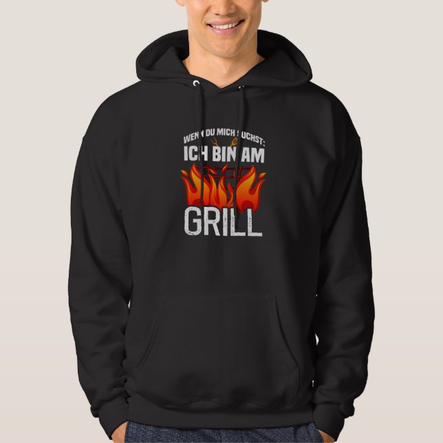 Veste À Capuche Wenn du mich sucht ich bin am Grill   (Devant)