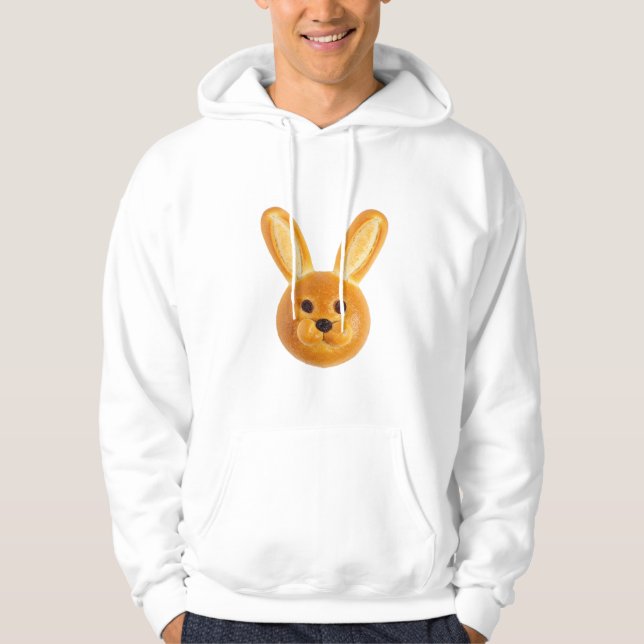 Veste À Capuche Whimsical Golden Rabbit Food Art (Devant)