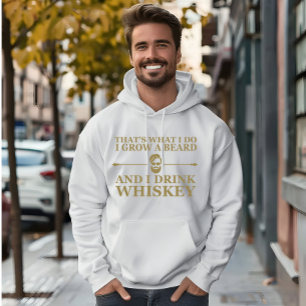 Veste À Capuche Whiskey cite avec de drôles de mots barbus