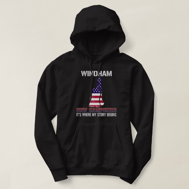 Veste À Capuche Winham New Hampshire Its Where My Story Begins Gi (Design devant)