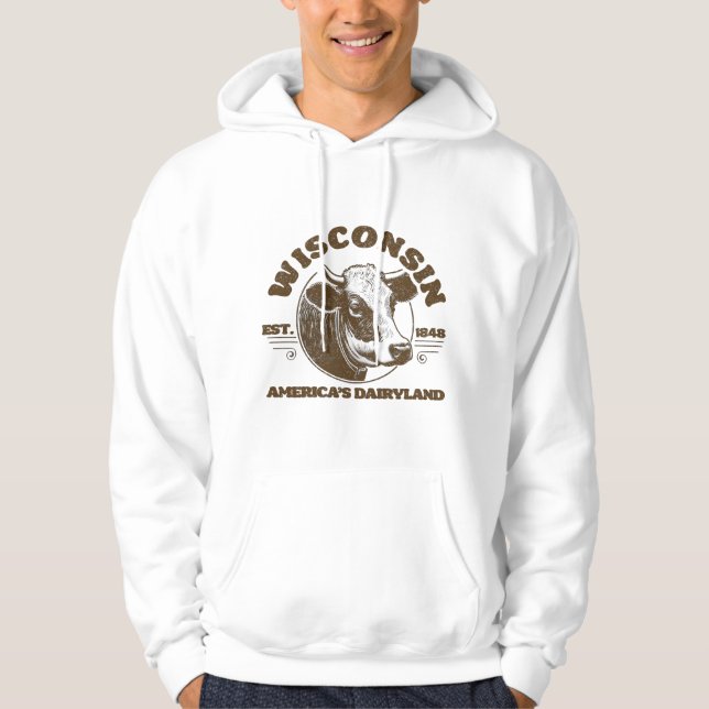 Veste À Capuche Wisconsin vintage (Devant)