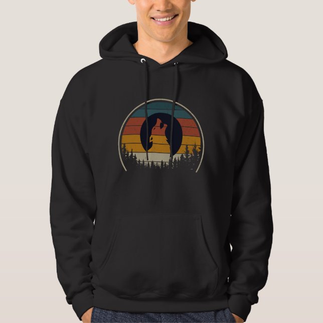 Veste À Capuche WOLF dans le T-shirt Silhouette Woods (Devant)