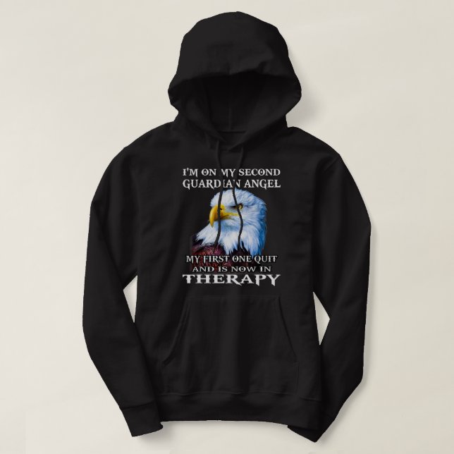 Veste À Capuche Wolf Im Sur Mon Deuxième Ange Gardien Mon Premier  (Design devant)