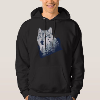 Veste À Capuche Wolf Nature Forêt Loups en plein air Randonnée Wol