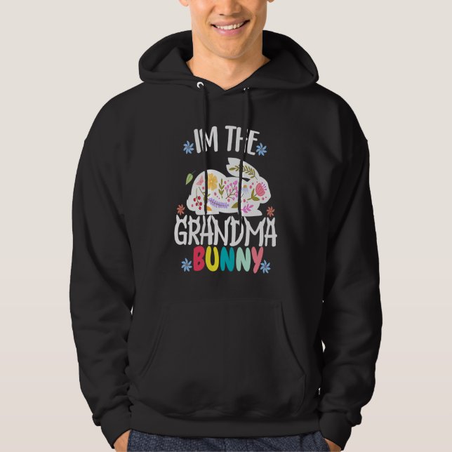 Veste À Capuche Womens I'm The Grandma Bunny Matching Family Easte (Devant)