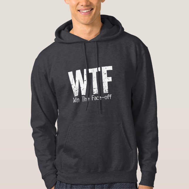 Veste À Capuche WTF : Gagnez Le Visage (Hockey) (Devant)
