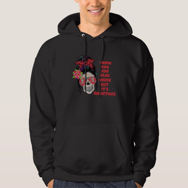 Veste À Capuche Xmas When You're Dead Inside But It's Christmas (Devant)