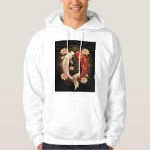 Yin Yang Koi Fish with Lotus Mandala