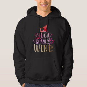 Veste À Capuche Yoga Et Vin Humour Yoga