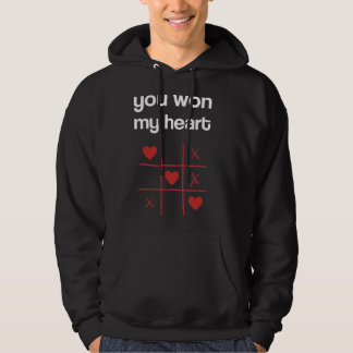 Veste À Capuche You Won My Heart Cute Tic Tac Toe Game  Valentine