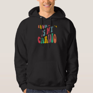 Veste À Capuche YOUR MOM IS MY CARDIO retro groovy on back of  