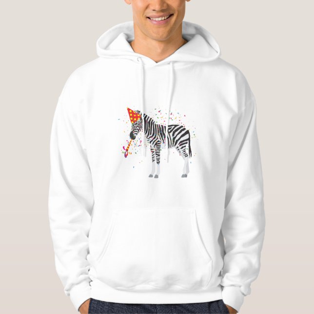 Veste À Capuche Zèbre - Animaux ayant une fête (Devant)