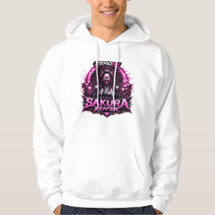 Veste À Capuche ZERO69 Neon Sakura Reaper Guerrier Cyberpunk