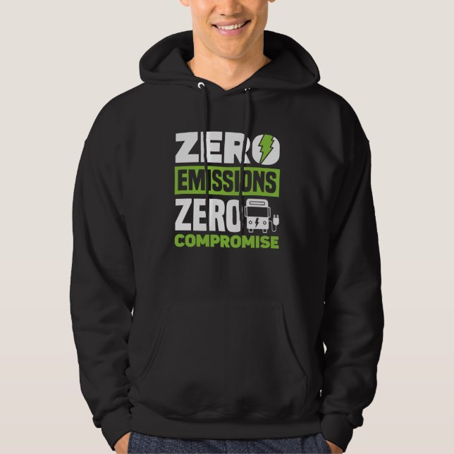 Veste À Capuche Zéro émission Zéro compromis Véhicule électrique à (Devant)