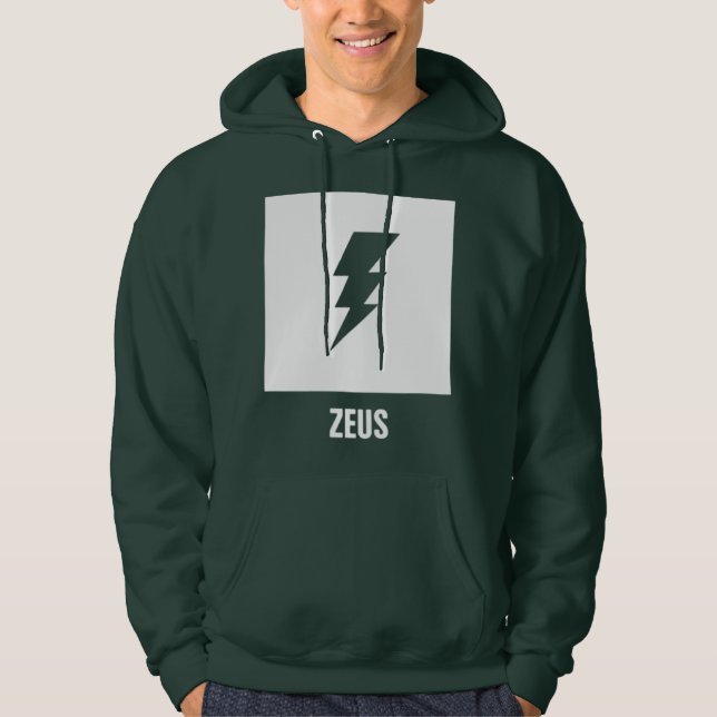 Veste À Capuche Zeus grec Mythologie Symbole de Dieu (Devant)