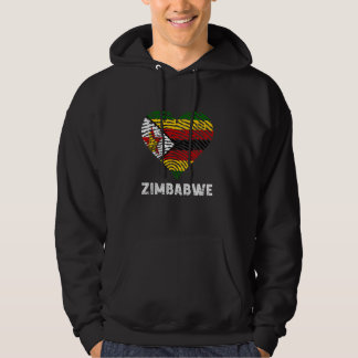 Veste À Capuche Zimbabwe Heart Vintage Zimbabwe Roots Zimbabwe Zim