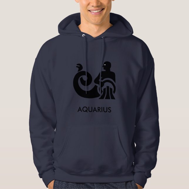 Veste À Capuche Zodiaque de Verseau (Devant)