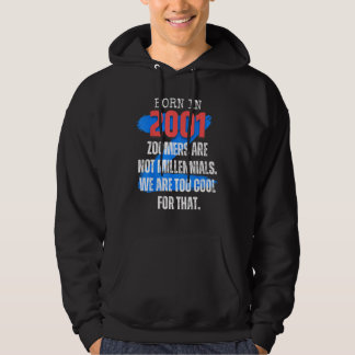 Veste À Capuche Zoomer Gen Z Born In 2001 Humor Sarcasm  Men and W