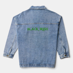 Veste de denim femme verte d'Irlande noire