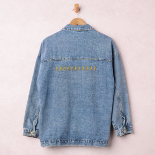 Veste de denim pour femme Golden Wolf Head