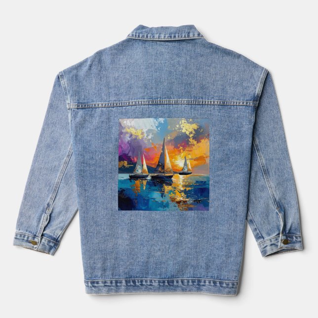 Veste de Denim Watercolor Dreamy (Verso)