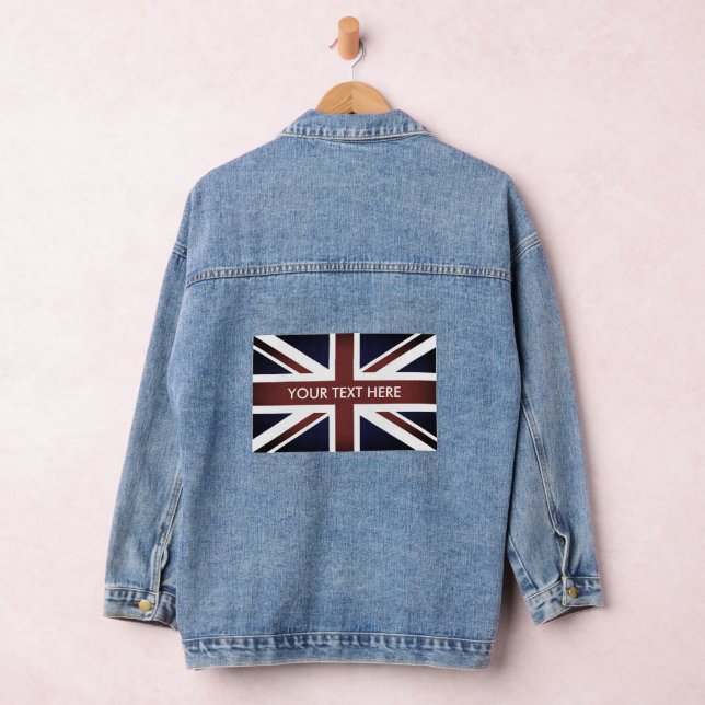 Veste de jean Denim avec drapeau Union Jack britan (Hangar)