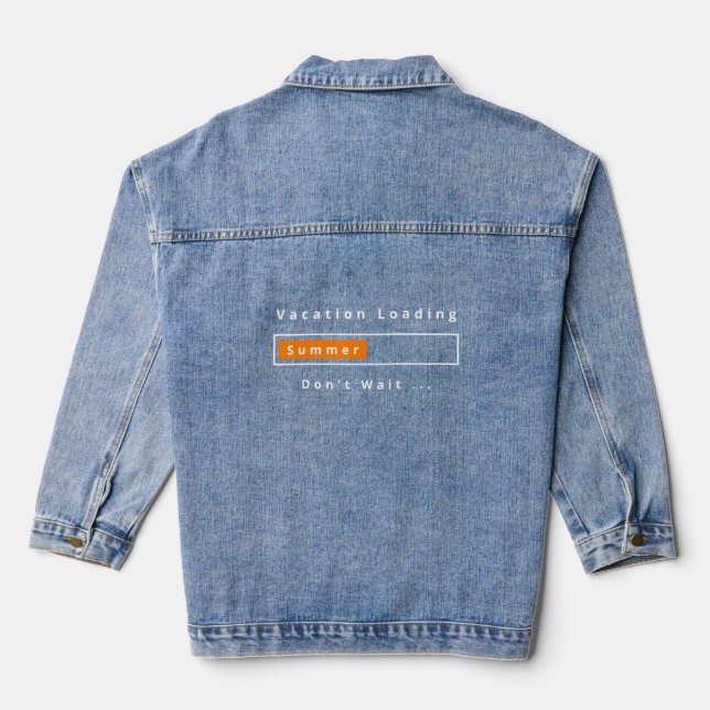 Veste Denim amusante - Texte personnalisé (Verso)