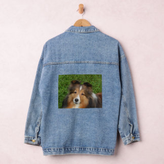 Veste Denim avec image Sheltie