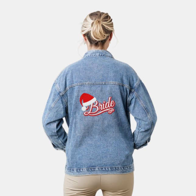 Veste Denim de la mariée de vacances rouge (Modèle)
