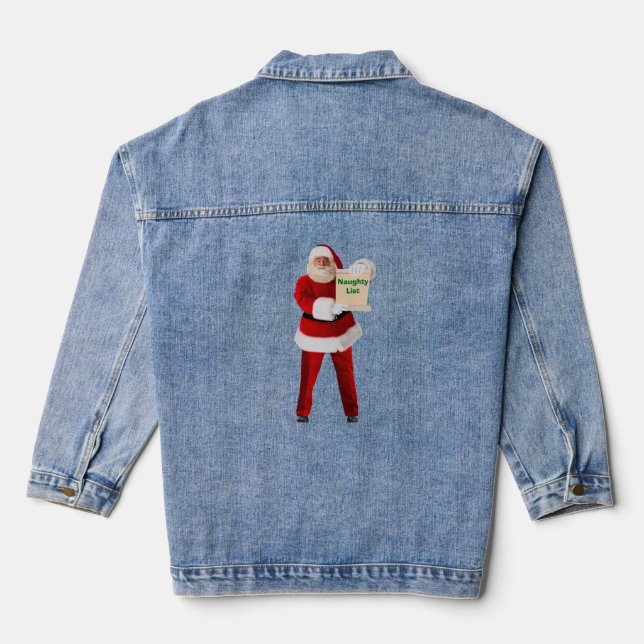 Veste Denim de père Noël's Naughty List (Verso)