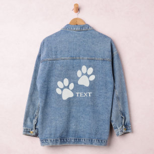 Veste Denim Design Empreinte de patte
