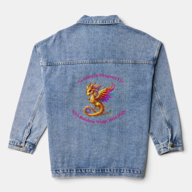 Veste Denim Dragon Doré (Verso)