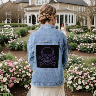 Veste denim femme crâne fantôme